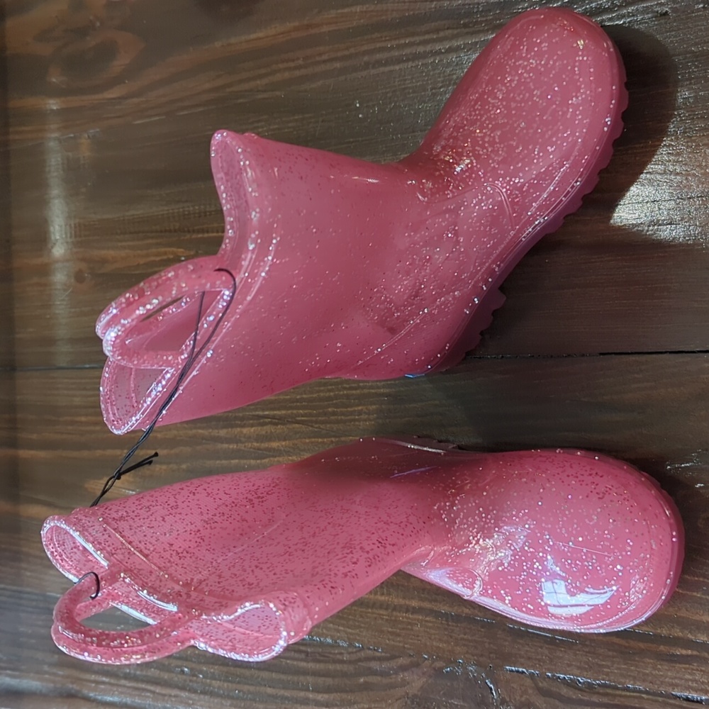 Zoogs Pink Glitter Rain Boots